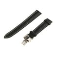 thumbnail image 2 of Baohd Leather Watch Band Butterfly Deployment Clasp Buckle Black-18mm-White thread, 2 of 9