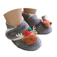 thumbnail image 1 of Cartoon Shoes for Babies Warm Soft Sole First Booties Winter Boots,Color:Gray,5, 1 of 7