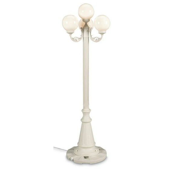 Patio Living Concepts European Park Style Four White Globe Lantern Patio Lamp