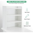 thumbnail image 5 of BarberPub Manicure Table Makeup Nail Desk with Wrist Cushion Particle Board Salon Storage 2636, 5 of 9