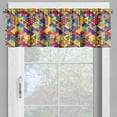 thumbnail image 2 of Ambesonne Colorful Valance Pack of 2, Modern Triangles, 54"X18", Multicolor, 2 of 5