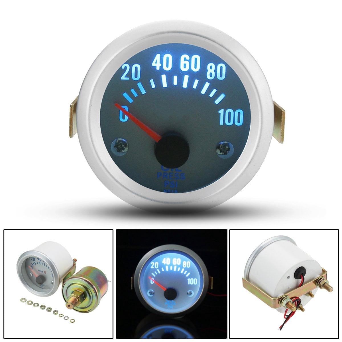 2'' 52mm Oil Pressure Car Digital LED Light Gauge Universal Car, Truck