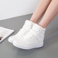 thumbnail image 2 of Zapatos de mujer de suela gruesa blancos invisibles que aumentan la altura Zapatos altos de otoño e invierno para mujer Zapatos casuales de estilo coreano para mujeres estudiantes, 2 of 5