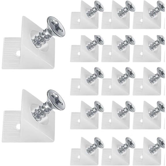 Drawer Wedges with Screws 50 Pcs Bottom Support Brackets Fixing for Furniture
