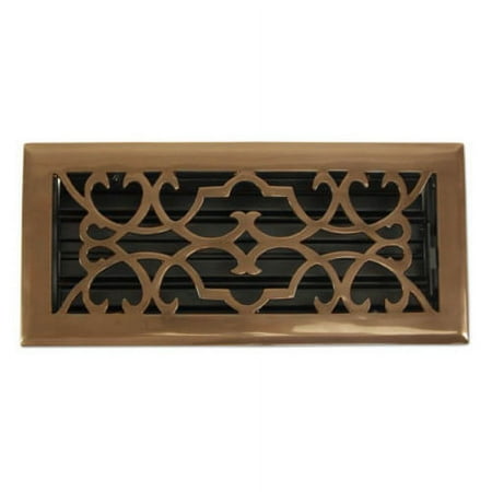 Solid Cast Brass Victorian 2 1/4" X 14" Floor Register In Antique Brass Finish Model #120C Ab