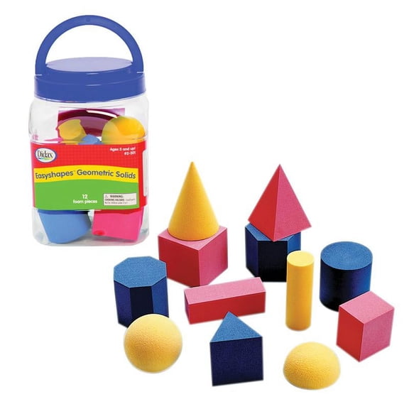 Didax Foam Geometric Solids (12 Pieces)