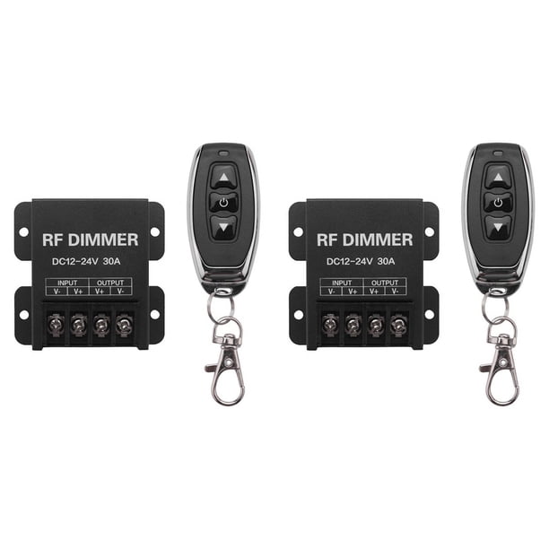 2X 12V RF LED Dimmer Brillo Inalámbrico Controlador Remoto de 3 Teclas DC 12V- 24V 30A 360W 720W para 5050 3528 Luces de Tira de Un Solo Color