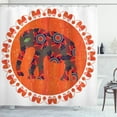 thumbnail image 1 of Ambesonne Animal Shower Curtain, Doodle Vibrant, 69"Wx84"L, Multicolor, 1 of 3