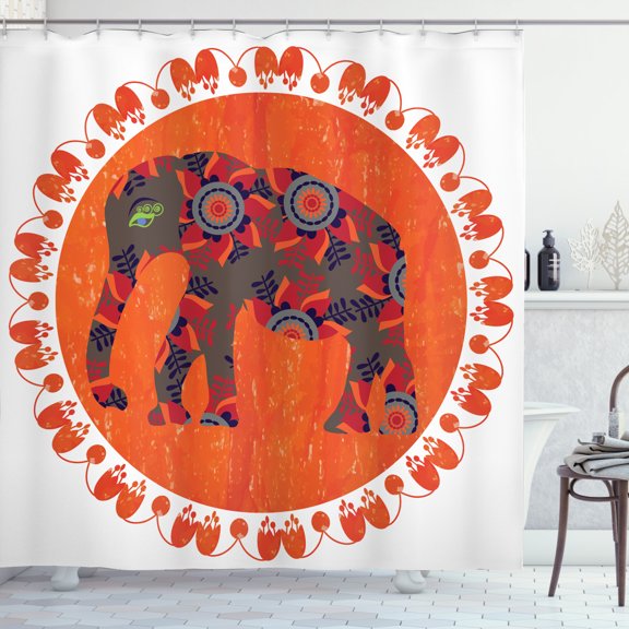 Ambesonne Animal Shower Curtain, Doodle Vibrant, 69"Wx75"L, Multicolor