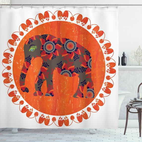 Ambesonne Animal Shower Curtain, Doodle Vibrant, 69"Wx84"L, Multicolor