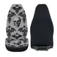 thumbnail image 6 of XYZCANDO Car Seat Covers Interior Decor Car Accessories Car Front Seat Covers Washable Anti-Slip Auto Sedan, Black-White Skull & Bat Repeat Pattern, 6 of 9