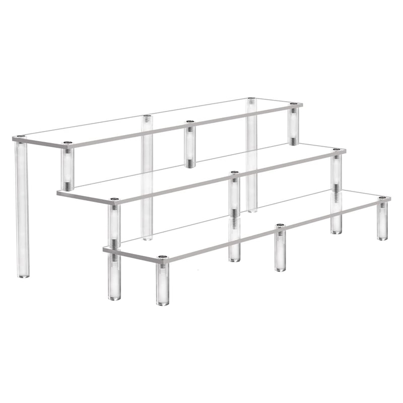 Chamat Acrylic Riser Display Stand, 3 Tier Display Riser Display Stand