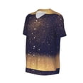 thumbnail image 2 of Balery Gold Black Glitter Baseball Jersey for Men Casual Button Down Shirts Short Sleeve Active Team Sports Uniform-3X-Large, 2 of 9