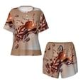 thumbnail image 4 of Lsque Coffee Beans Chocolate Splash Women's Short-Sleeved Pajama Set - 2 Piece Soft and Lightweight Sleepwear Set-3X-Large, 4 of 9