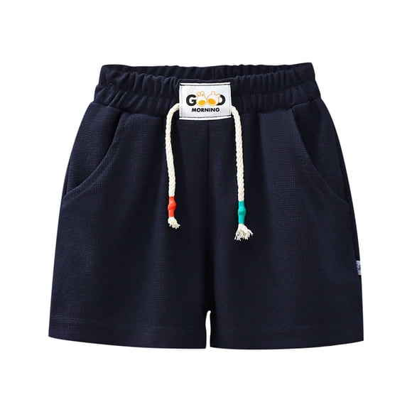Odeerbi 2-14 Años Niños Niñas Entrenamiento de Verano Deportivo Pantalones Cortos de Algodón Casual Pantalones Cortos Con Bolsillo