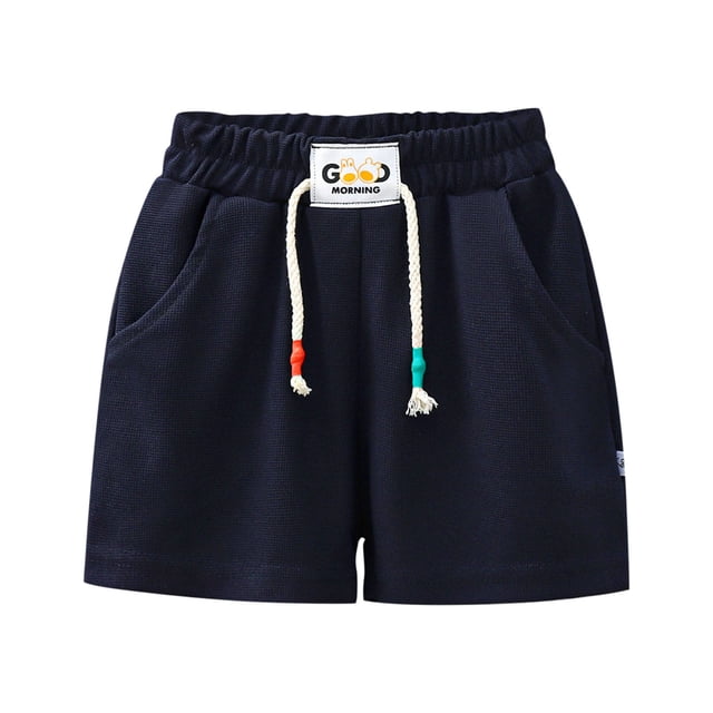 Odeerbi 2-14 Años Niños Niñas Entrenamiento de Verano Deportivo Pantalones Cortos de Algodón Casual Pantalones Cortos Con Bolsillo