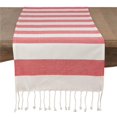 thumbnail image 1 of SARO 2616.R1672B Cotton Striped Tassel Runner - Red, 1 of 1