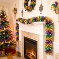 thumbnail image 5 of 78in Mardi Gras Garland, Curly Decorations Rattan, 5 Layer Thick Gold Green Purple Sparkly Curling Ribbon, Party Home Decor for Christmas Tree Wedding and Carnival, 5 of 8