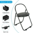 thumbnail image 3 of Uxcell 4 Pack Rectangle U Shaped Chair Leg Tip Cap with Felt Pad Fit Dia 0.39" Black, 3 of 7