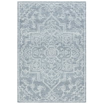 SAFAVIEH Micro-Loop Austen Medallion Area Rug, Grey/Ivory, 4' x 6'