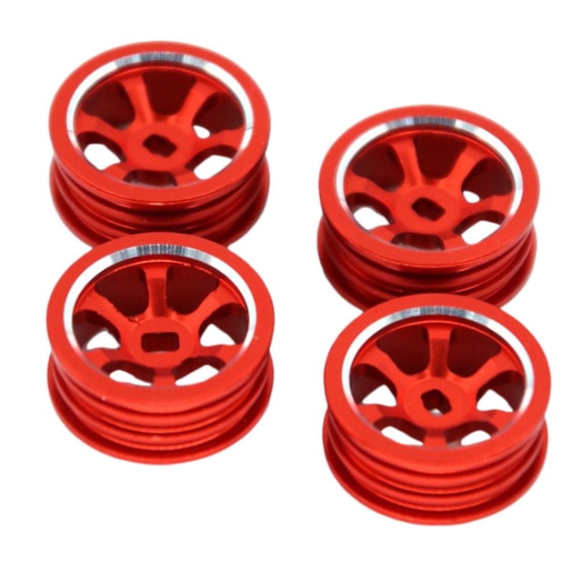 de Llantas de Rueda de Actualización de Metal de 20 Mm para 1:28 P939 K969 K989 RC Car rojo