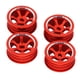 thumbnail image 1 of Juego de 4 llantas rojas para coches RC WLtoys escala 1:28 (todos los modelos K979). rojo, 1 of 4