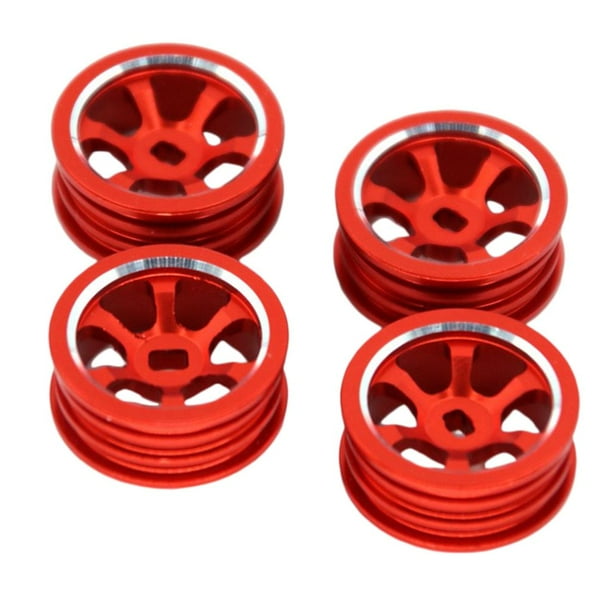 de Llantas de Rueda de Actualización de 20 Mm para 1:28 Todos Los Modelos de Automóviles rojo Hugo Llanta de rueda de coche RC