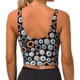 thumbnail image 3 of Vsdgher Colorful Screws Print Women Sleeveless Athletic Tank Top Built-in Bra Camisole Sports Vest for Yoga Running Fitness Exercise with Removable Pads, 3 of 8