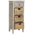 thumbnail image 3 of SAFAVIEH Michaela Nautical Side Table w/ Drawer and 3 Baskets, Vintage White, 3 of 4