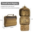 thumbnail image 3 of Toiletry Bag for Men Travel Toiletries Bag Tactical Hanging Organizer Dopp Kit Shaving Hygiene Bags Bathroom Brown, 3 of 7