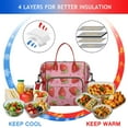thumbnail image 4 of Strawberry Roomy Insulated Lunch Bags Reusable Lunch Tote for Office Employees Stylish & Functional Large Tote Adult Lunch Box for Men and Women, 4 of 7