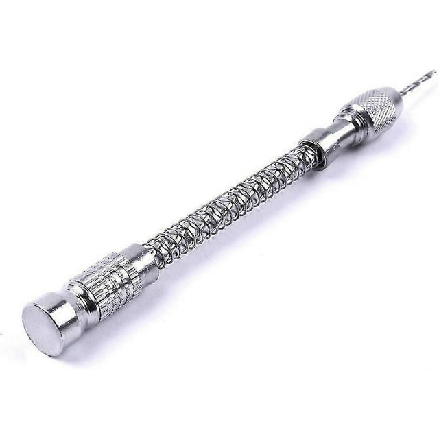 Semi-Automatic Mini Hand Drill Chuck Micro Twist Hobby Craft Jewelers Hand Tool with 20pcs 0.3-1.6mm Twist Drill Bits Set
