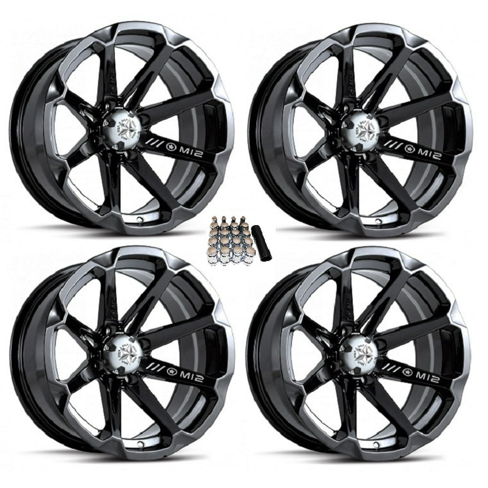 MSA M12 Diesel UTV Wheels/Rims Black 15" Polaris RZR 1000 XP / Ranger