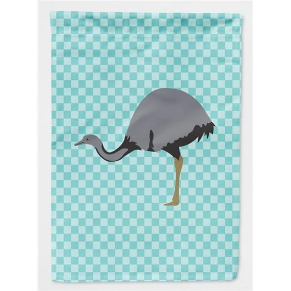 Carolines Treasures BB8097GF Rhea Blue Check Flag Garden Size