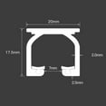 thumbnail image 7 of Aluminum Curtain Track Set, Ceiling Rail, Room Divider, Mute Curtain Rod Curtain Rail for Home Window Bedroom Balcony Bathroom, 7 of 7