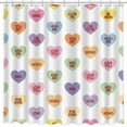 thumbnail image 2 of jafea Valentines Shower Curtain Colorful Conversation Hearts Candy Shower Curtain for Valentine''s Day Bathroom Decor Sweetheart Bathroom Curtains Washable Durable Fabric 72x72 in, 2 of 6