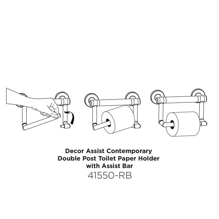 Delta Contemporary Tissue Holder with Assist Bar in Matte Black 41550-BL