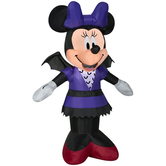 Disney Airblown Inflatable Minnie in Bat Costume Disney , 3.5 ft Tall, Multicolored