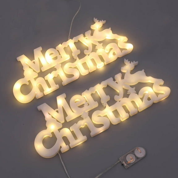 Merry Christmas Sign, 11" Merry Christmas Lighted Sign for Christmas Decorations, Christmas Tree Hanging Sign Ornaments, Christmas Decor Sign Lights for Outdoor Indoor Window Yard Wall Home