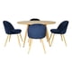 thumbnail image 1 of Set de Comedor Moderno NORVAL Elise Mesa y 4 Sillas Terciopelo Azul, 1 of 10