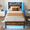 No drawer-Rustic Brown, variant on Satifur Full Bed Frame with 2 Drawers & Storage Headboard, Platform Metal Bed with Charging Station, No Box Spring Needed
