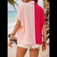 thumbnail image 4 of Blusas Casuales Clásicas de Corte Abotonado para Mujer, de Corta, Estilo Hawaiano para Vacaciones en la Playa, Color Rojo Polvo L, 4 of 6