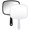 Black & White, variant on Hand Mirror Salon Barber Hairdressing Handheld Mirror with Handle (Square Grey 7.4 x 10.3 inches)