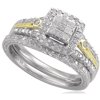 Forever Bride 1/2 Carat T.W. Diamond Sterling Silver with 10kt Yellow Gold Accent Bridal Set