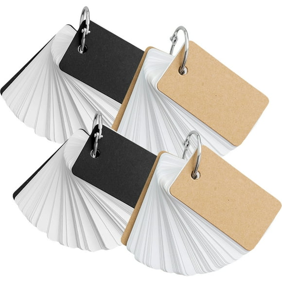 4Pcs Blank Words Flashcards Simple Style Memo Cards Students English Words Memory Cards