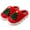 Red, variant on Holiday Season Women's Plush Slippers 3D Embroidered Tree Pattern Slip Resistant Soles
