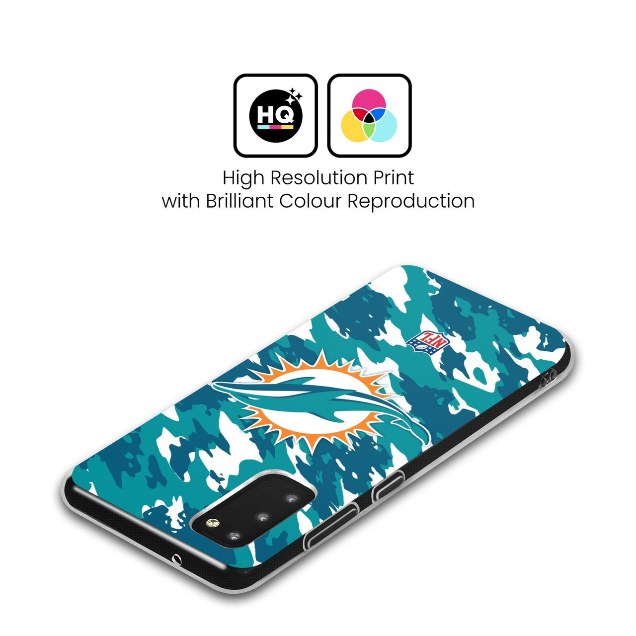 Head Case Designs NFL Miami Dolphins Logo Camou Soft Gel Case for Samsung Galaxy S21 FE 5G