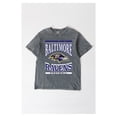 thumbnail image 4 of Women's Gameday Couture  Gray Baltimore Ravens Oversized Classic Grind Washed T-Shirt, 4 of 4