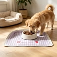 thumbnail image 5 of LiUMX Rectangular Silicone Pet Feeding Mat for Cats and Dogs, Non-Slip Waterproof Placemat with Spill-Proof Raised Edges, Easy-Clean Dishwashable Pet Bowl Tray, 5 of 6