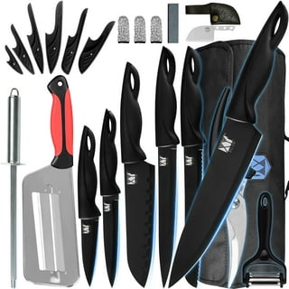 XYJ Portable Chef Knife Set Professional,Since 1986,14.5 Inch Slice Cooking  Knife,Camping Kitchen Knives With Cover,Mini Knife,Hoining Steel,Long Blade  Butcher Knife,Full Tang,High Carbon Steel